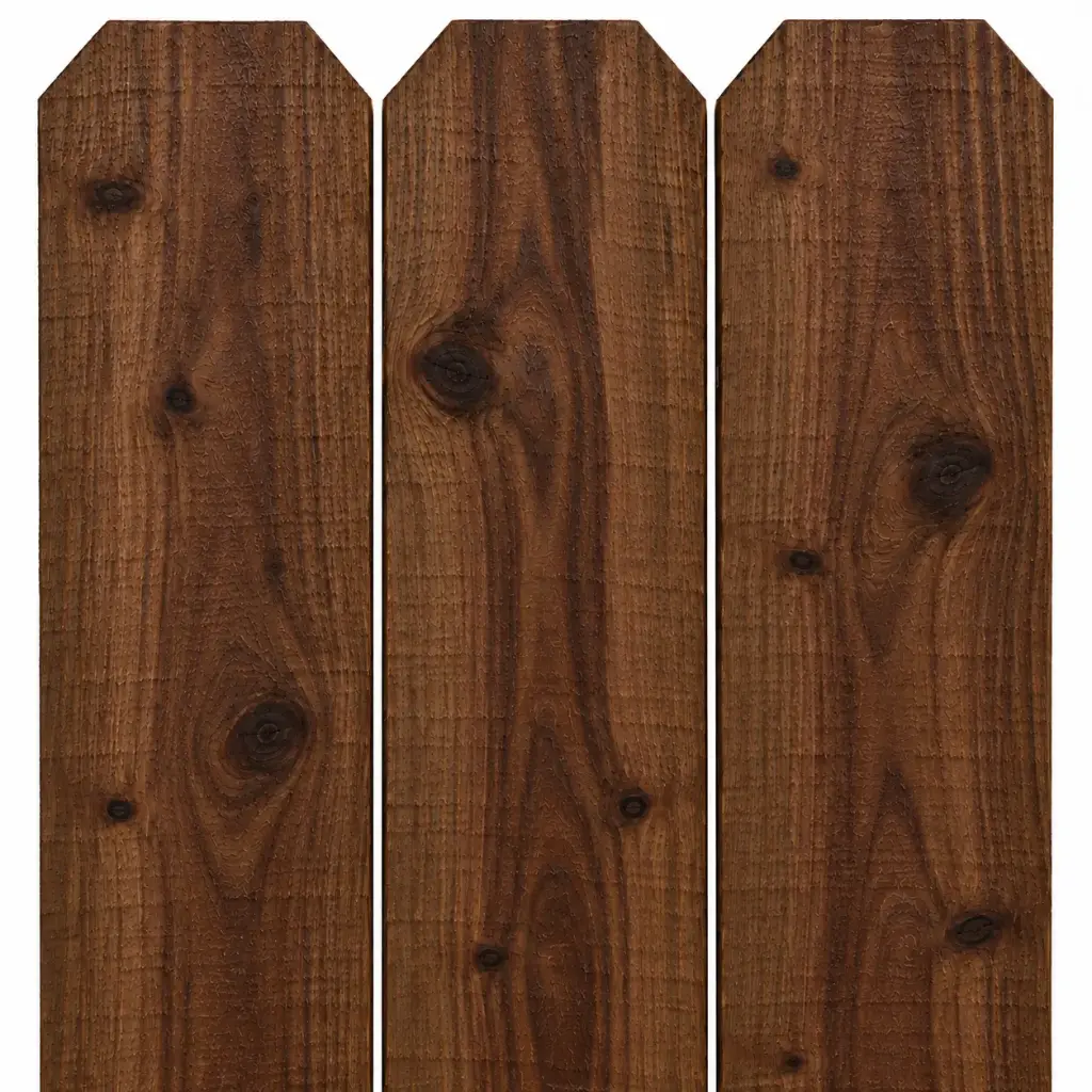 5/8x5.5x6' DE KD Cedar Prestained Dark Walnut Fence Picket