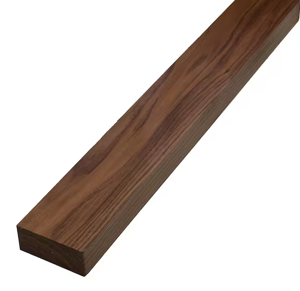 2x6x12' Prestained Rough KD Cedar Dark Walnut