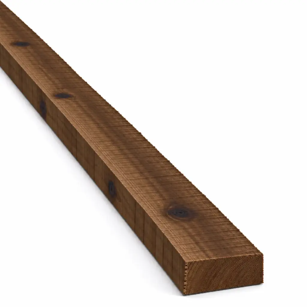 2x4x12' Prestained Rough KD Cedar Dark Walnut