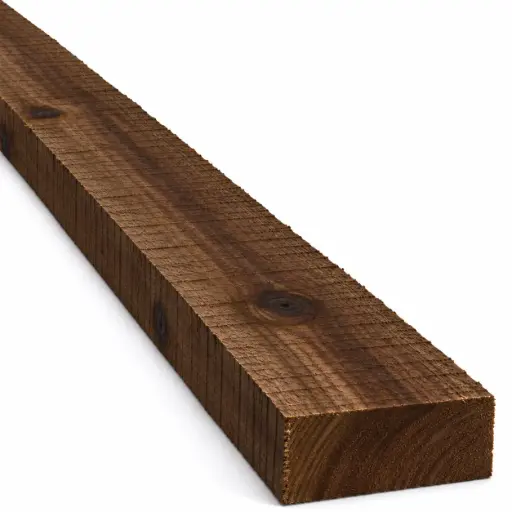 2x6x12' Prestained Rough KD Cedar Dark Walnut